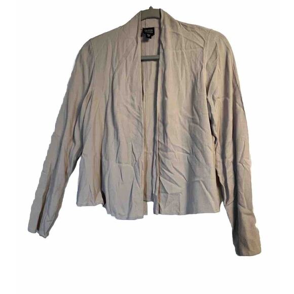 EILEEN FISHER Cardigan Size PP Open Front 100% Rayon Beige - Picture 1 of 10
